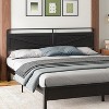 MaseiKar Wooden Panel Headboard, King Headboard, Minimalist Head Board with Metal Frame, Height Adjustable, with Bed Frame Adapter, Black - 3 of 4