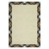 Modern Checkered Bordered Area Rug Machine Washable Rug Low Pile Throw Carpet Non Slip Non Shedding Floor Cover - 2 of 4