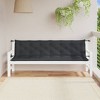 vidaXL Garden Bench Cushions 2 pcs Melange Anthracite 78.7"x19.7"x2.8" Fabric - 3 of 4