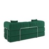 Resenkos 78.8" Modular Floor Sofa, Convertible Pudding Block Design with Armrests, Compression Packaged, - 3 of 4