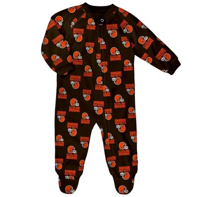 NFL Cleveland Browns Infant Boys' AOP 3pk Bodysuit - 3-6M