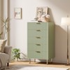 5/6 Drawer Fluted Dresser for Bedroom, Modern Chest of Drawers with Deep Storage and Wide Top, Wooden Organizer for Living Room, Hallway - 3 of 4