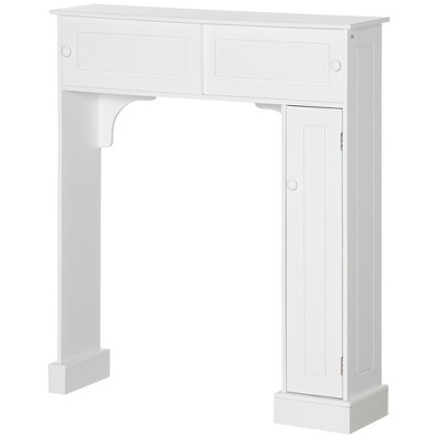 White MDF Over-the-Toilet Bathroom Cabinet with Adjustable Shelves