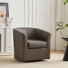 Christopher Knight Home Jackson Contemporary Faux Leather Upholstered Swivel Club Chair - 2 of 4