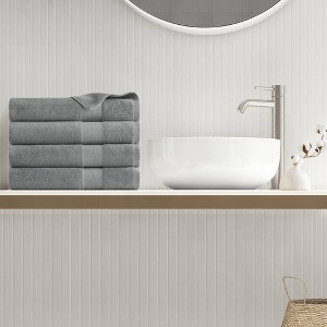 100% Premium Turkish Cotton Solid Color Bath Towel Set, Heavyweight High Absorbent Plushy & Durable Bath Towel - 1 of 4