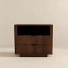 NicBex 15 inch Wide Nightstand with 2 Drawers,Modern Side Table with Storage Space and Open Shelf,Bedside Table for Bedroom,Living Room,Brown - 2 of 4