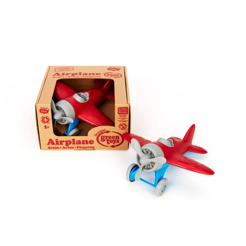 Green Toys Airplane - Red/Blue, 3 of 8