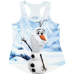Seven Times Six Disney Frozen Olaf Junior's Size Sublimated Tank Top Shirt Multicoloured - 1 of 3