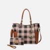 MKF Collection Bonita Checker Tote & Wallet Set Stylish Vegan Leather Bag by Mia K - 2 of 4