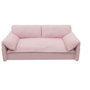 NicBex Upholstered Loveseat Sofa Modern 3 in 1 Convertible Sleeper Sofa Bed with Side Pockets Velvet Fabric 2 Seater Couch for Living Room - 1 of 4
