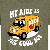 Boys' - Instant Message - Back To School My Ride Is The Cool Bus Short Sleeve Graphic T-Shirt - 2 of 4