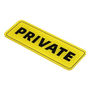 Unique Bargains Acrylic Self-Adhesive Wall Mounting Decor Home Door Private Sign - 1 of 4