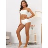 INSPIRE CHIC Women's Wirefree Non-Slip Front Buckle Strapless Bandeau Bra and Panty Sets 3 Packs - 4 of 4