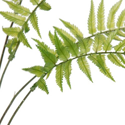 33.5" Green Artificial Fern Leaves Spray for Outdoor Decor