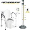 Toilet Safety Rail - Adjustable Detachable Toilet Safety Frame with Handles Stand Alone for Elderly, Handicapped - Fits Most Toilets MedicalKingUsa - 3 of 4