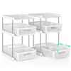 LunaLulinlk Pull-Out 3 Tier Bathroom Organizers and Storage, Under Sink Organizer, Kitchen Cabinet Organizer White, 2 (Count) - 3 of 4