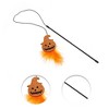 Unique Bargains Pumpkin Pattern Cat Playing Rod Black Orange 1 Pc - 3 of 3
