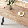 NicBex Dining Table Set Wood-Textured MDF Dining Table with Brown Suede Chairs for Kitchen - 2 of 4