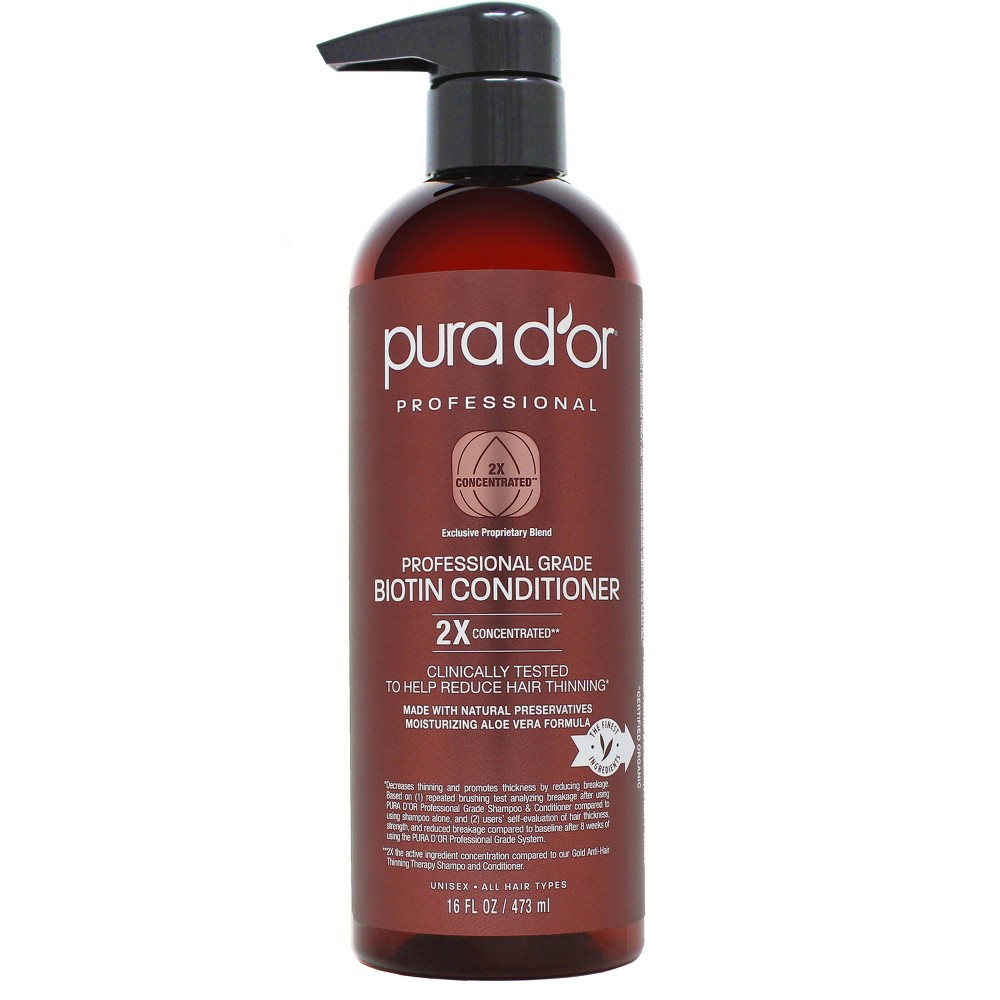 Photos - Hair Product Pura Dor Pura d'or Professional Grade Biotin Conditioner - 16 fl oz 