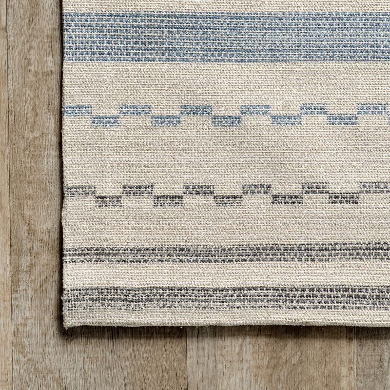 nuLOOM Emika Striped Hand Woven Cotton Area Rug, 5 of 10