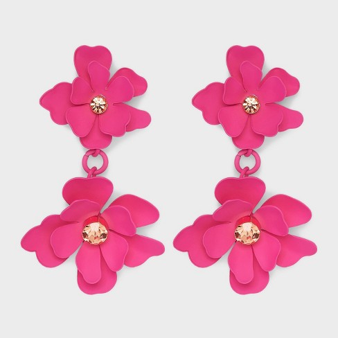 Pink hot sale earrings target