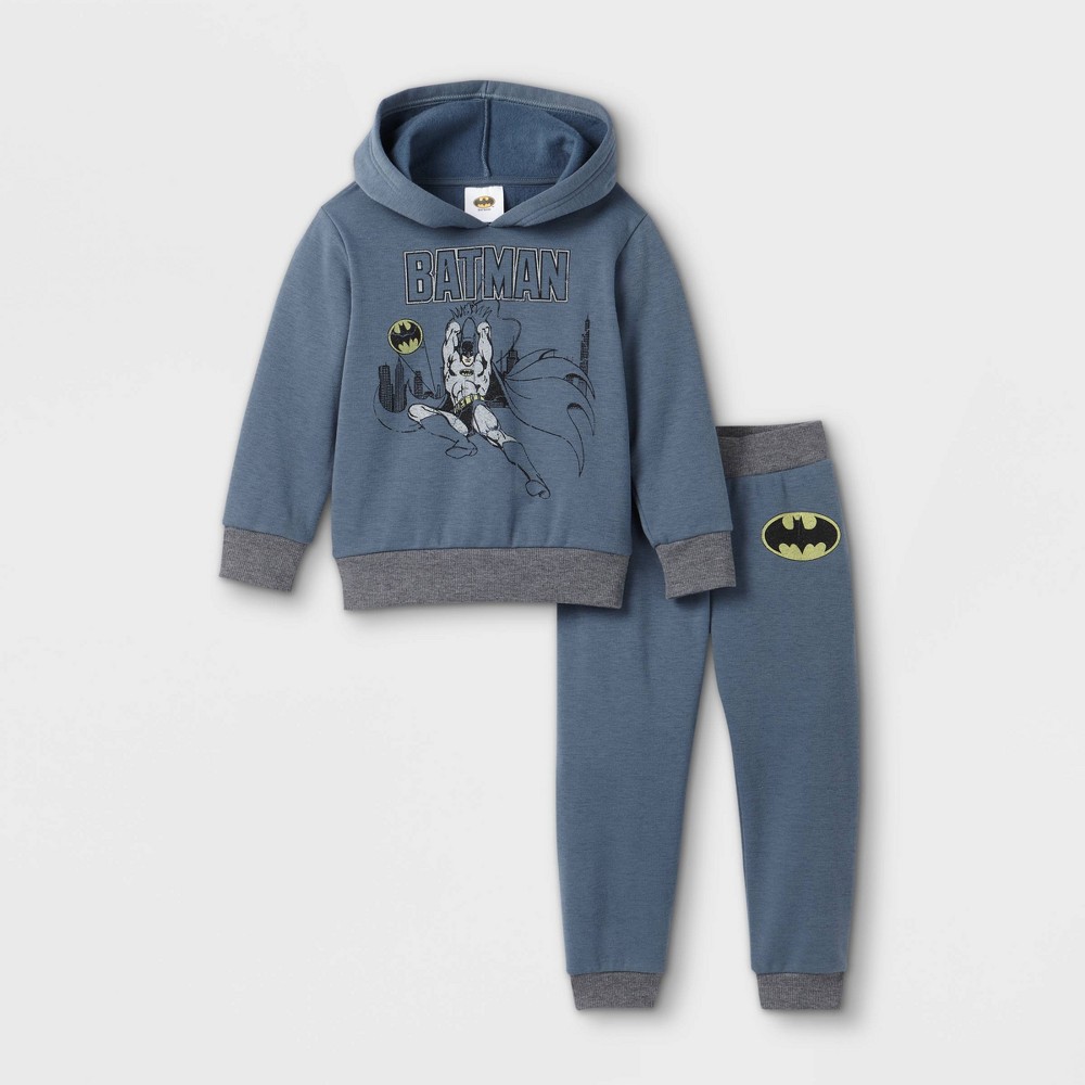 Toddler Boys' Batman Hooded Sweatshirt And Joggers 