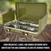 Hike Crew 2 Burner Propane Stove, 20,000 BTU Portable Stove with Handle & Foldable Legs - 3 of 4