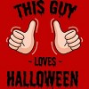 Men's Design By Humans This Guy Loves Halloween By MultimediaOne Tank Top - 2 of 3