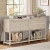 Tribesigns 63" Console Table, Modern Sofa Table with Drawers and Lower Shelf for Living Room, Entryway, Hallway, Foyer, Entrance - 4 of 4