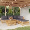 vidaXL Garden Lounge Set Dark grey and teak wood - 2 of 4