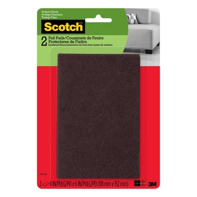 Scotch 2pk Felt Pads Brown