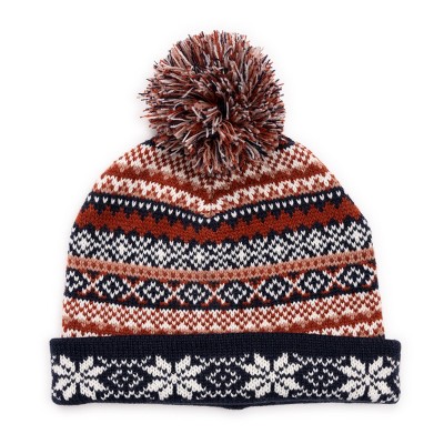 MUK LUKS Women's Patterned Turnback Cuff Slouchie Beanie
