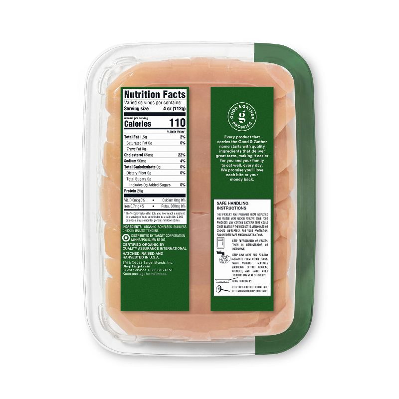 Organic NAE Chicken Breast Tenders - 1-1.7 lbs - price per lb - Good &#38; Gather&#8482;, 4 of 5