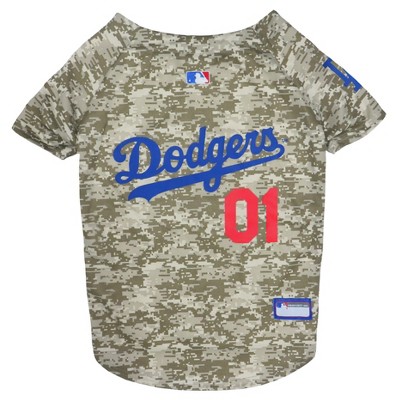 MLB Los Angeles Dodgers Pets First Pet Baseball Jersey - White L