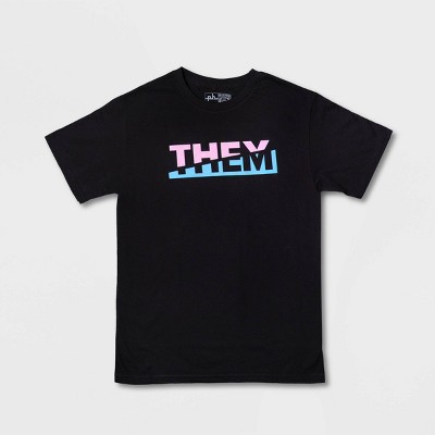 Pride Adult Short Sleeve 'They/Them' T-Shirt - Black