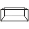 vidaXL Coffee Table Black and clear Tempered glass, powder-coated steel S - 2 of 4