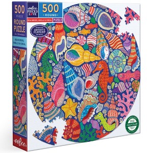eeBoo Piece & Love: Seahorses, Shells & Coral - 500 Piece Puzzle, Adults & Kids - 1 of 4