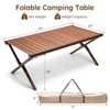 SKONYON Portable Heavy-Duty Aluminum Camping Table Folding Picnic Table Embedded Design Tble with Carry Bag - 3 of 4