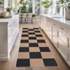 Washable Modern Living Room Rugs, Gingham Check Non Slip Bedroom Carpet, Geometric Checkered Indoor Floor Rugs for Dining Room - 4 of 4