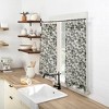 No. 918 2pc 54"x36" Elara Floral Print Semi-Sheer Rod Pocket Kitchen Curtain Tier Pair Black - 4 of 4
