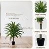 Vitalismo 3.5ft Artificial Dracaena Tree Potted Realistic Fake Dracaena Plant 40 Lifelike Leaves for Indoor/Outdoor Home Office Decor - 2 of 4
