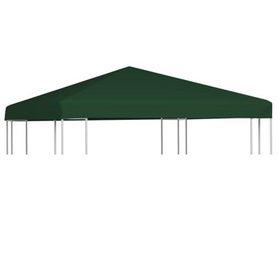 vidaXL Gazebo Top Cover Green Polyester with PVC coating 10x10ft