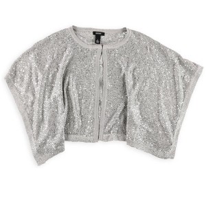 Alfani Womens Sequins Kimono Sweater, silverstream, S - 1 of 1