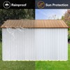 KWPZQEB Outdoor Storage Sheds, Metal Garden Tool Shed with Slooping Roof & Lockable Doors, Weather-Resistant Metal Tool Shed for Backyard, Poolside - 4 of 4