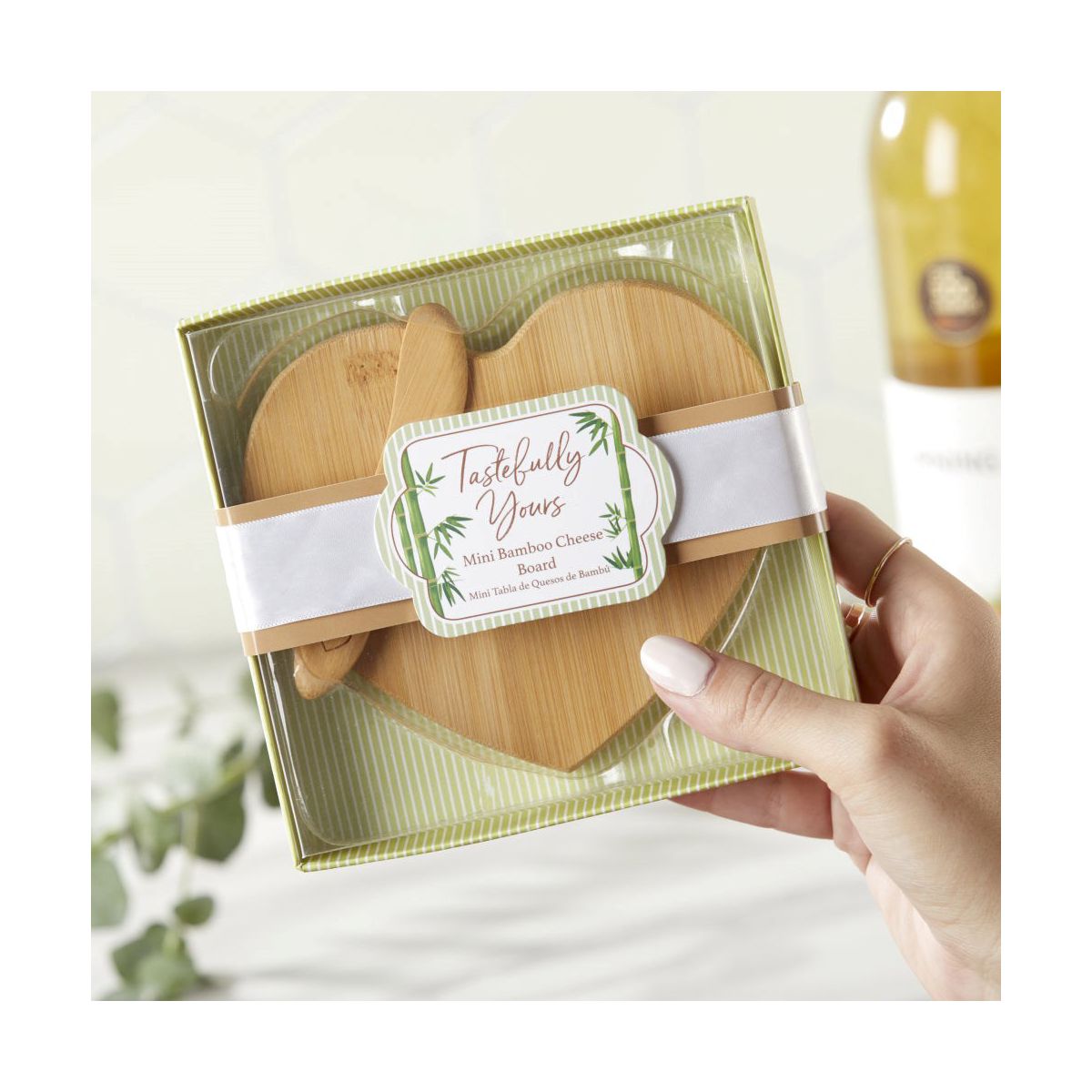 Kate Aspen "Tastefully Yours" Heart Shaped Bamboo Cheese Board, (Set of 2) | 22126NA - thumbnail 2