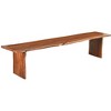 HomeRoots 60" Brown Solid Wood Live Edge Dining Bench - 4 of 4