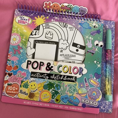 Kids Personalised Sketch Pad, Poppit Fidget Childrens Sketch Pad