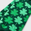 Women's Tonal Shamrocks St. Patrick's Day Crew Socks - Dark Green 4-10 - image 3 of 3