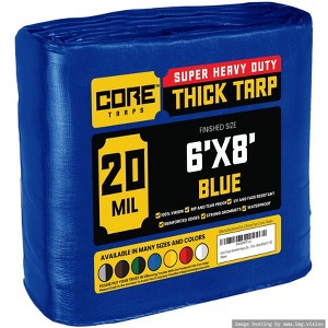 Core Tarps Heavy Duty 20 Mil Tarp Cover, UV Resistant, Rip Proof for Roof, Camping, Patio, Pool, Boat - 1 of 4