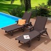 WestinTrends Adirondack Outdoor Chaise Lounge for Patio Garden Poolside (Set of 2) - 2 of 4